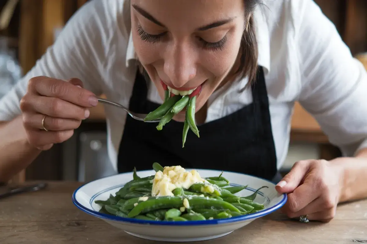 How do the French eat green beans?