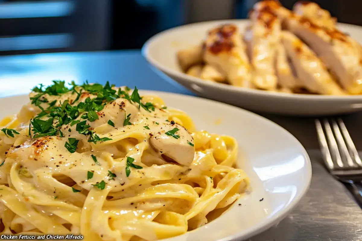 Difference between Chicken Fettuccine Alfredo and Chicken Alfredo?